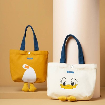 Fashion Cartoon School Kids & Office Carry Insulated Lunch Bag Eco Canvas Cute Lunch Bag Children Thermal Lunch Tote Food Bag